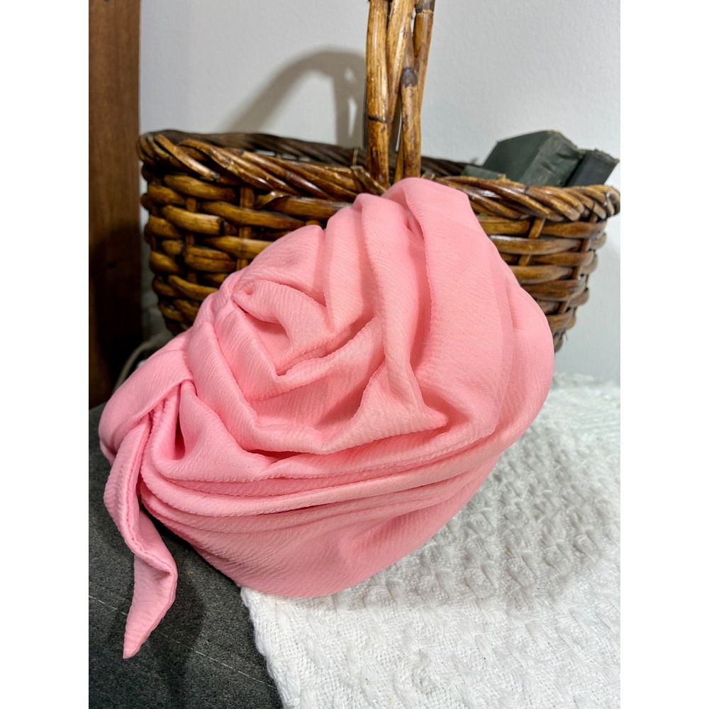 Vintage 1960s Amy New York Pink Draped Turban Hat Frank R Jelleff Washington DC